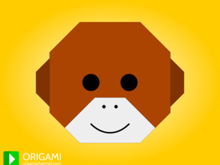 Origami Monkey Face